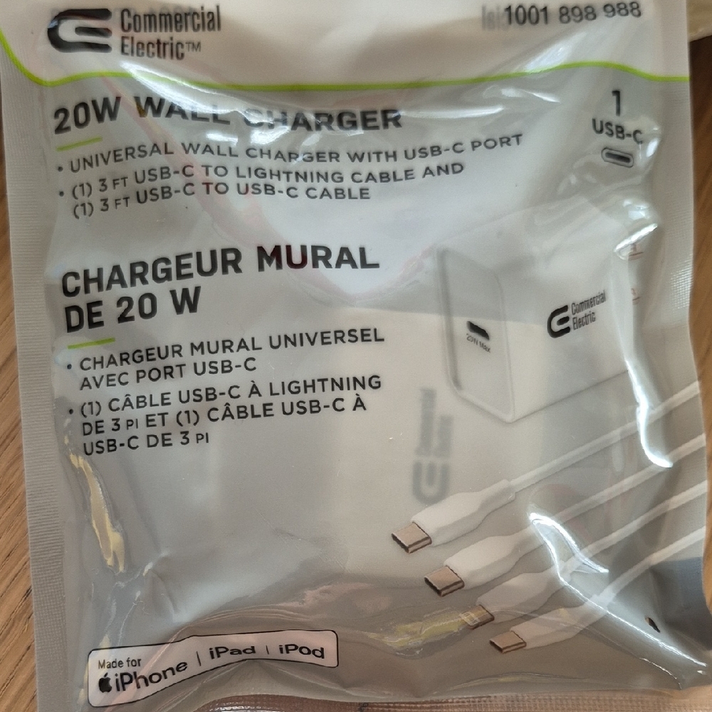 I-Phone/Ipad - Phne 20W USB-C Wall Charger - White